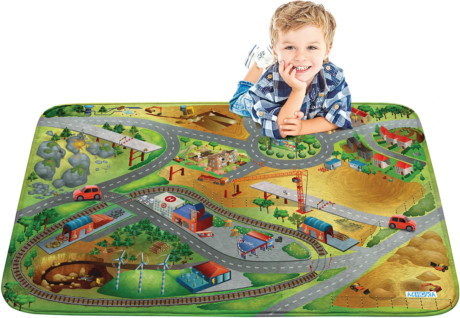 Ultrasoft Spielteppich Stadt, 100 X 150 Cm 4 Ultrasoft Spielteppich Stadt, 100 X 150 Cm – Bild 2