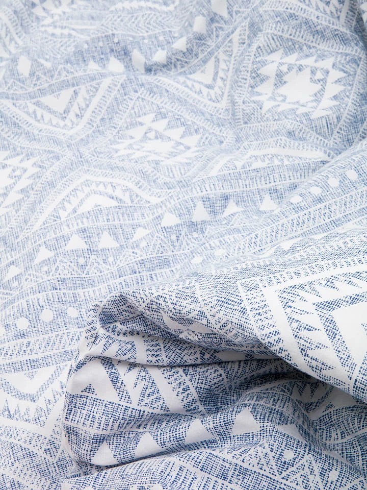 Perkal-Bettwäsche-Set In Blau/ Weiß 5 Perkal-Bettwäsche-Set In Blau/ Weiß – Bild 3