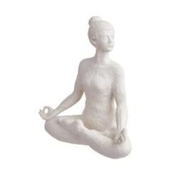 Deko Statue Höhe 24cm LOTUS In Weiß -Möbel Store butlers deko statue hohe 24cm lotus in weiss 2