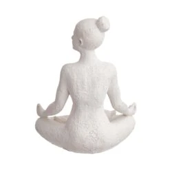 Deko Statue Höhe 24cm LOTUS In Weiß -Möbel Store butlers deko statue hohe 24cm lotus in weiss 6