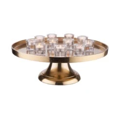 Deko-Teller Mit Fuß Ø50cm BANQUET In Gold 12 Deko-Teller Mit Fuß Ø50cm BANQUET In Gold -Möbel Store butlers deko teller mit fuss o50cm banquet in gold 4