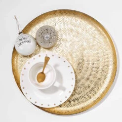 Deko-Teller Ø38cm GOLDEN STAR In Gold 8 Deko-Teller Ø38cm GOLDEN STAR In Gold -Möbel Store butlers deko teller o38cm golden star in gold 2