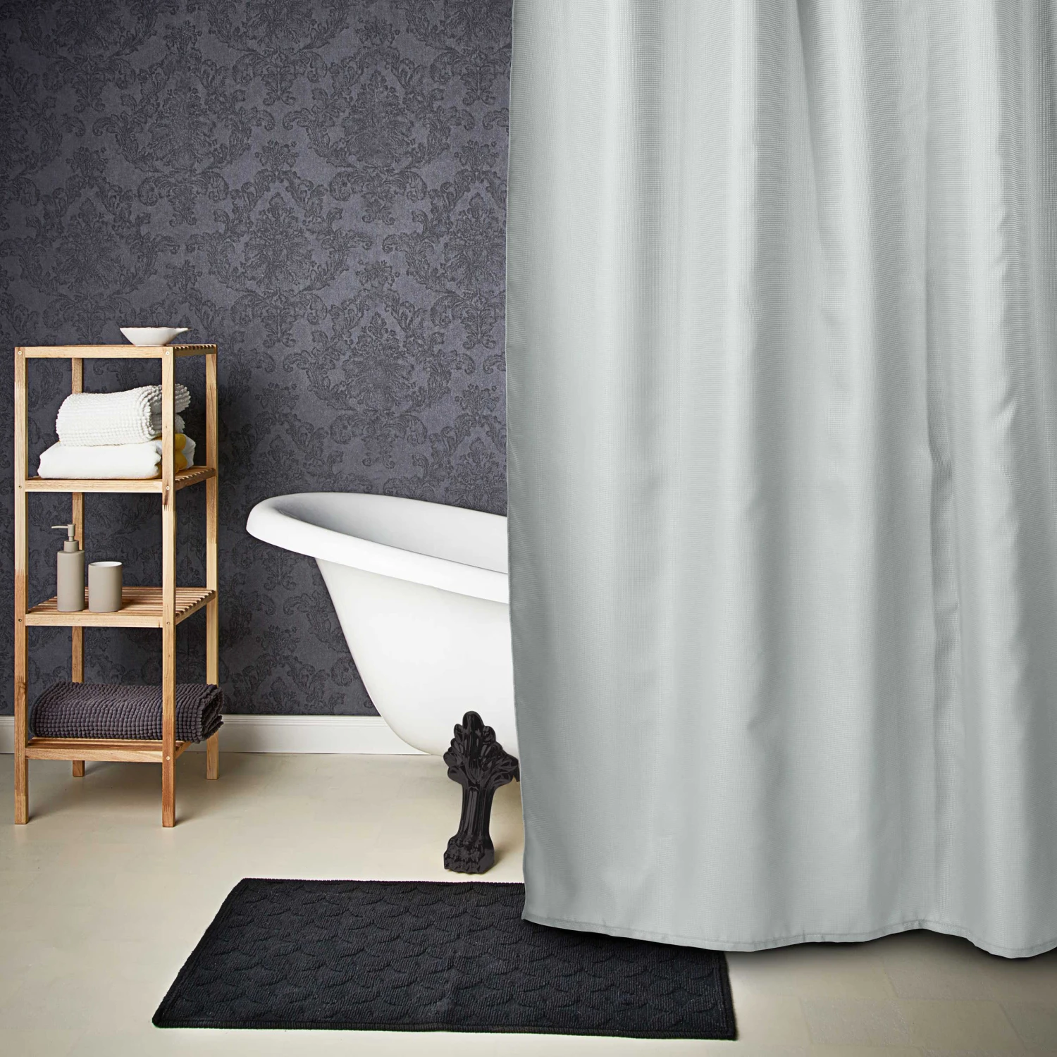 Duschvorhang Waffeloptik WET WET WET In Hellgrau 7 Duschvorhang Waffeloptik WET WET WET In Hellgrau – Bild 5