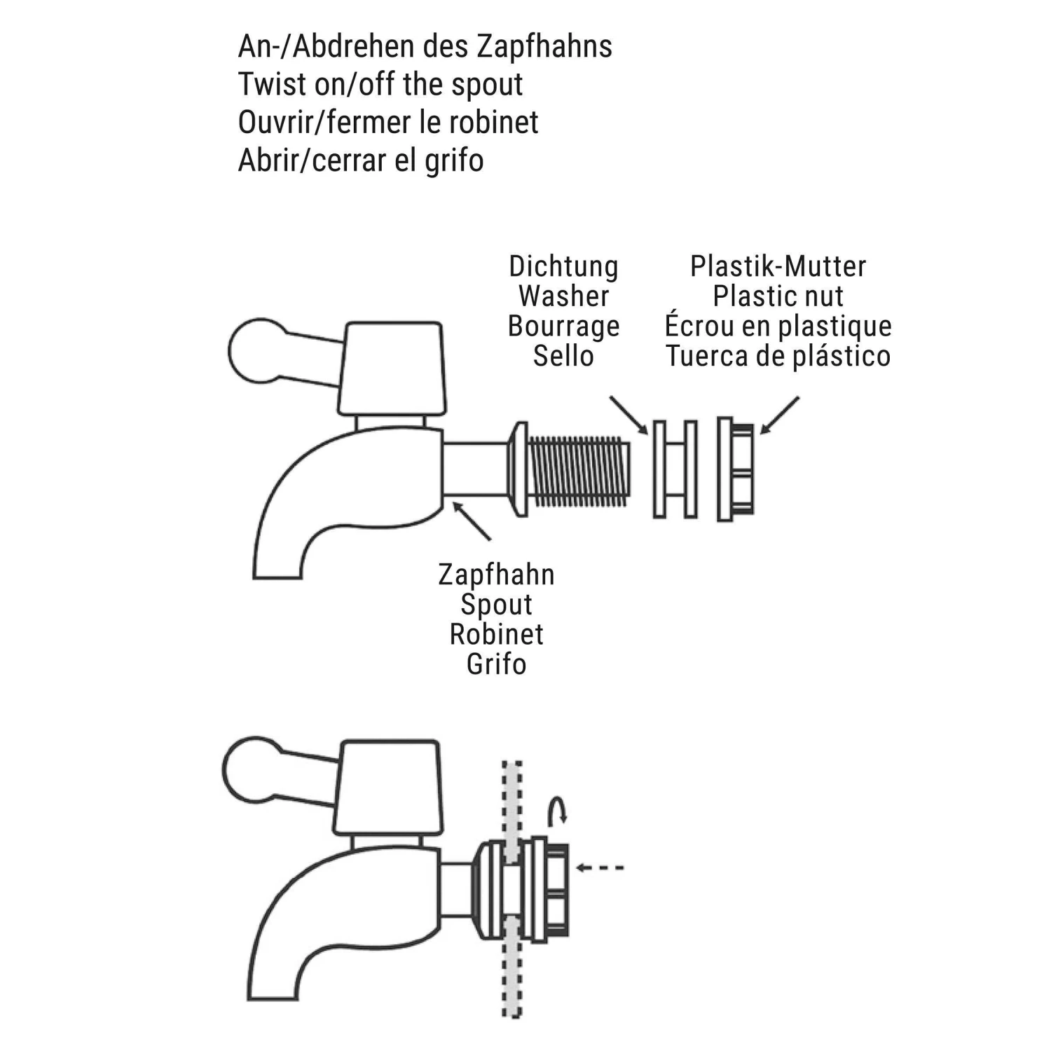 Getränkespender 2-teilig REFRESH In Transparent 13 Getränkespender 2-teilig REFRESH In Transparent – Bild 11