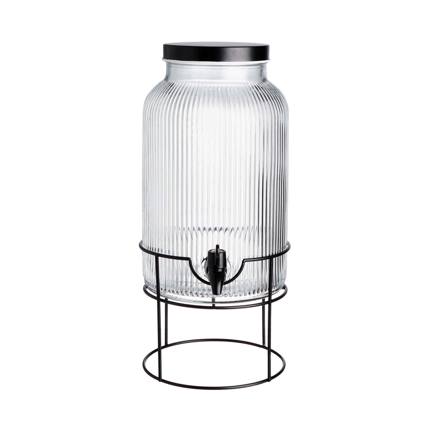 Getränkespender Mit Ständer 2 Tlg. FOUNTAIN In Transparent-Schwarz 5 Getränkespender Mit Ständer 2 Tlg. FOUNTAIN In Transparent-Schwarz – Bild 3