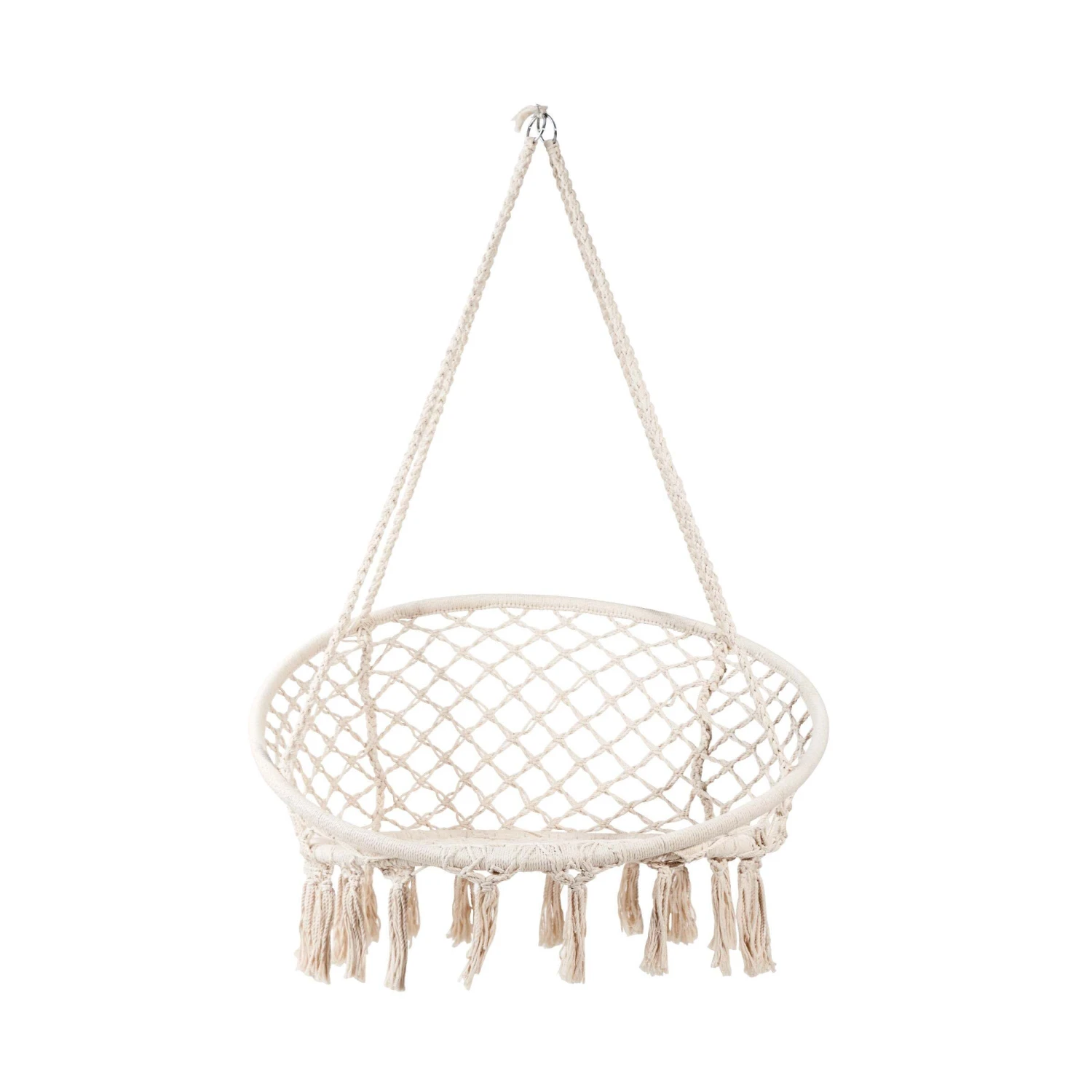 Hängesessel Mit Fransen Ø100cm PARADISE NOW In Creme 5 Hängesessel Mit Fransen Ø100cm PARADISE NOW In Creme – Bild 3