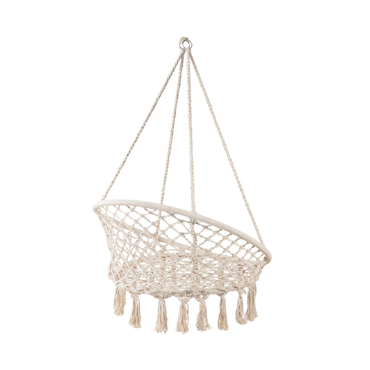 Hängesessel Mit Fransen Ø100cm PARADISE NOW In Creme 7 Hängesessel Mit Fransen Ø100cm PARADISE NOW In Creme – Bild 5