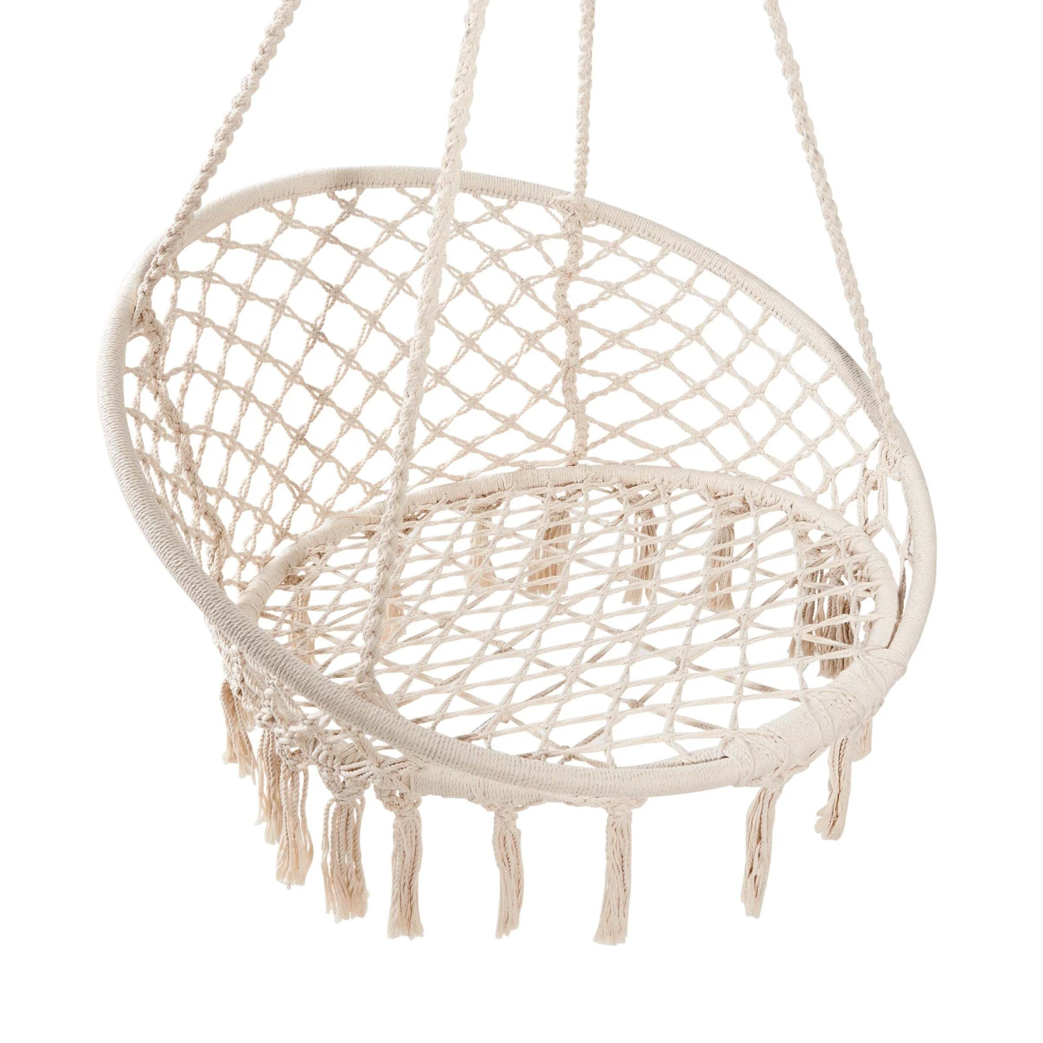 Hängesessel Mit Fransen Ø100cm PARADISE NOW In Creme 8 Hängesessel Mit Fransen Ø100cm PARADISE NOW In Creme – Bild 6