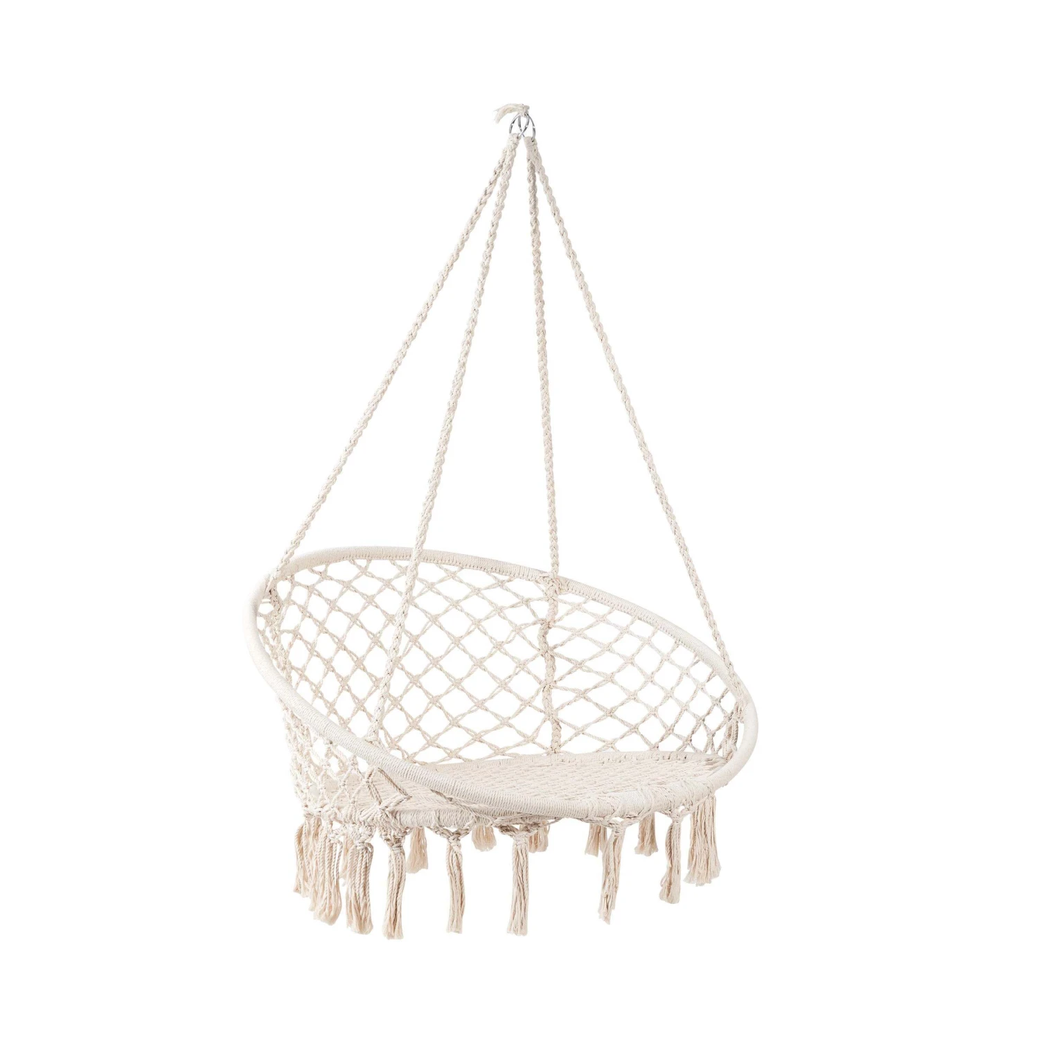 Hängesessel Mit Fransen Ø100cm PARADISE NOW In Creme 3 Hängesessel Mit Fransen Ø100cm PARADISE NOW In Creme