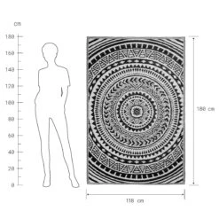 In- & Outdoor-Teppich Circles L 180 X B 118cm COLOUR CLASH In Schwarz-Weiß 11 In- & Outdoor-Teppich Circles L 180 X B 118cm COLOUR CLASH In Schwarz-Weiß -Möbel Store butlers in and outdoor teppich circles l 180 x b 118cm colour clash in schwarz weiss 2