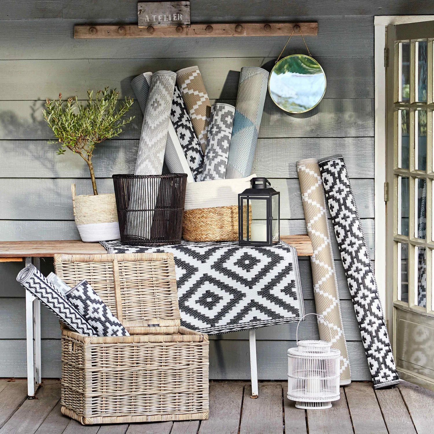 In- & Outdoor-Teppich Mosaik L 200 X B 150cm COLOUR CLASH In Taupe 10 In- & Outdoor-Teppich Mosaik L 200 X B 150cm COLOUR CLASH In Taupe – Bild 8