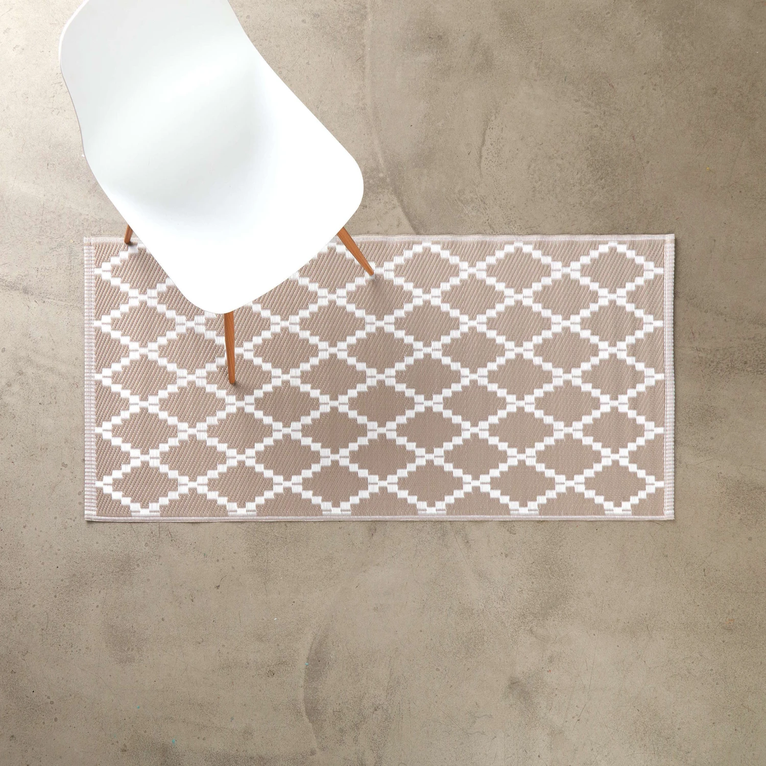 In- & Outdoor-Teppich Rauten L 140 X B 70cm COLOUR CLASH In Natur 4 In- & Outdoor-Teppich Rauten L 140 X B 70cm COLOUR CLASH In Natur – Bild 2