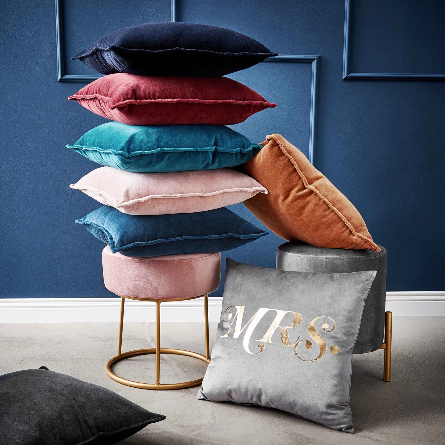 Kissen L 45 X B 45cm COTTON VELVET In Hellbraun 8 Kissen L 45 X B 45cm COTTON VELVET In Hellbraun – Bild 6