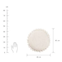 Kissen Ø45cm DAISY In Weiß 11 Kissen Ø45cm DAISY In Weiß -Möbel Store butlers kissen o45cm daisy in weiss 3