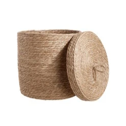 Korb Mit Deckel Ø35cm RUSH ROPE In Natur -Möbel Store butlers korb mit deckel o35cm rush rope in natur 3