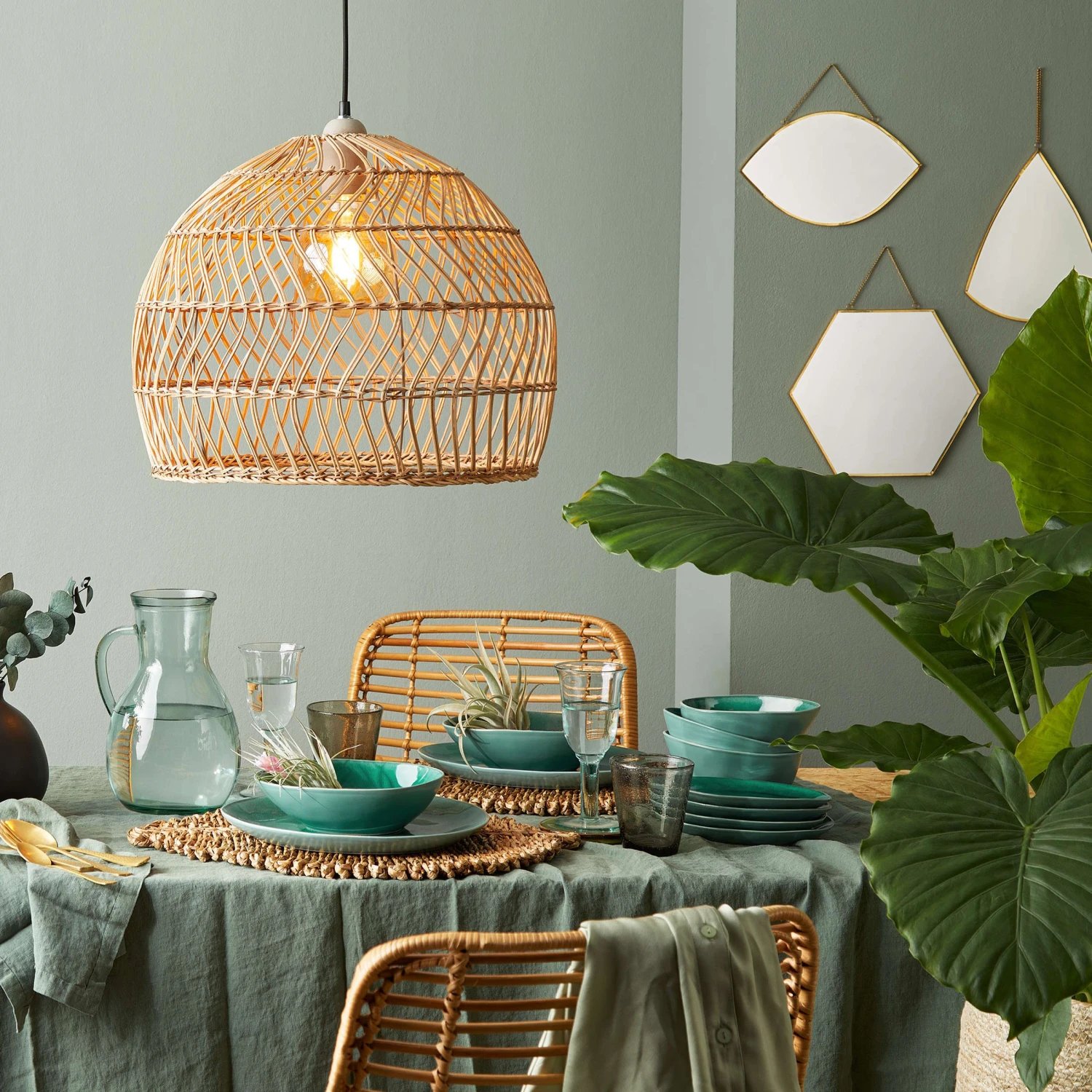 Lampenschirm Ø49cm CORBELLE In Natur 11 Lampenschirm Ø49cm CORBELLE In Natur – Bild 9