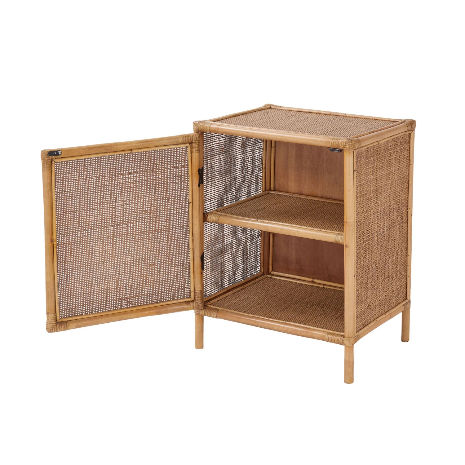 Nachttisch-Schränkchen Handgefertigt Aus Rattan BOHO LOUNGE In Natur 9 Nachttisch-Schränkchen Handgefertigt Aus Rattan BOHO LOUNGE In Natur – Bild 7