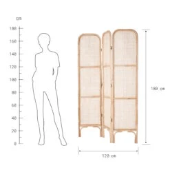 Paravent Aus Rattan L 120 X H 180cm BOHO LOUNGE In Natur 16 Paravent Aus Rattan L 120 X H 180cm BOHO LOUNGE In Natur -Möbel Store butlers paravent aus rattan l 120 x h 180cm boho lounge in natur 2