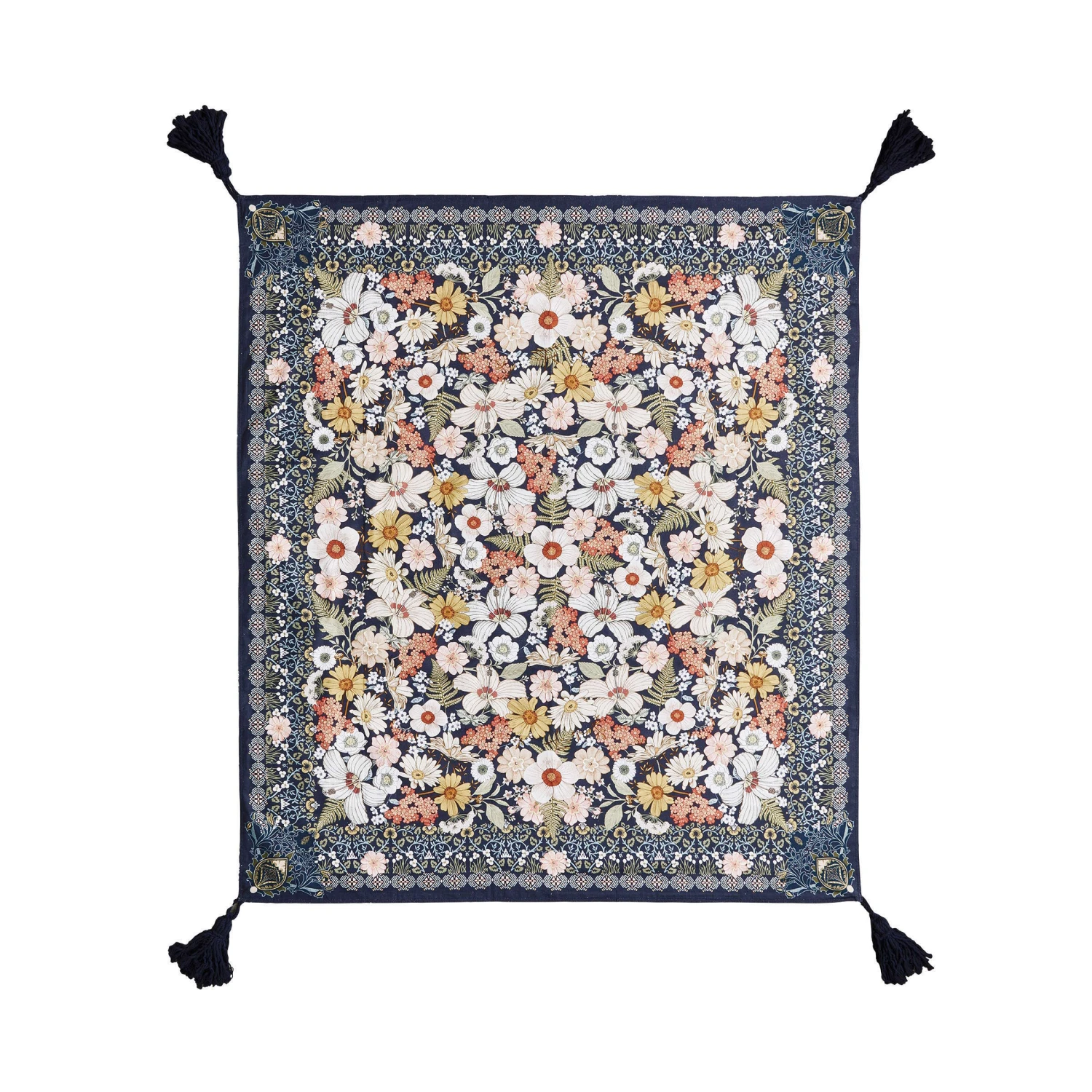 Picknickdecke L 175 X B 154cm BETWEEN FLOWERS In Dunkelblau 5 Picknickdecke L 175 X B 154cm BETWEEN FLOWERS In Dunkelblau – Bild 3