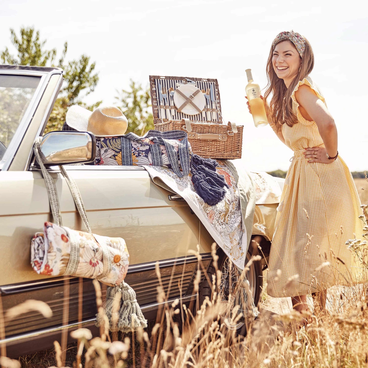 Picknickdecke L 175 X B 154cm BETWEEN FLOWERS In Dunkelblau 11 Picknickdecke L 175 X B 154cm BETWEEN FLOWERS In Dunkelblau – Bild 9