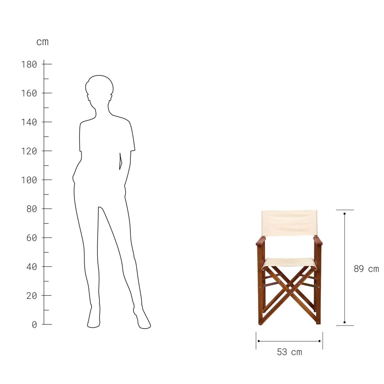 Regiestuhl HOLLYWOOD In Creme 5 Regiestuhl HOLLYWOOD In Creme – Bild 4