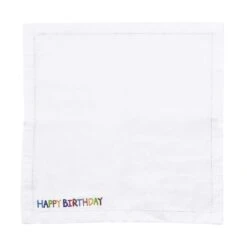 Serviette L 45 X B 45cm HAPPY BIRTHDAY In Weiß -Möbel Store butlers serviette l 45 x b 45cm happy birthday in weiss 2