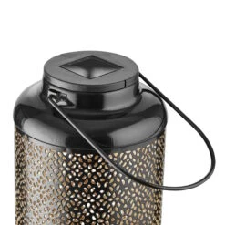 Solar-Laterne H 24cm SOLANA In Schwarz-Gold 9 Solar-Laterne H 24cm SOLANA In Schwarz-Gold -Möbel Store butlers solar laterne h 24cm solana in schwarz gold 3