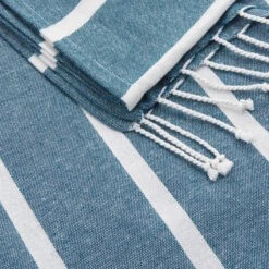 Strandtuch L 200 X B 180cm SURFSIDE In Blau 12 Strandtuch L 200 X B 180cm SURFSIDE In Blau -Möbel Store butlers strandtuch l 200 x b 180cm surfside in blau 4