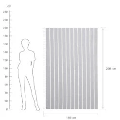 Strandtuch L 200 X B 180cm SURFSIDE In Hellgrau 10 Strandtuch L 200 X B 180cm SURFSIDE In Hellgrau -Möbel Store butlers strandtuch l 200 x b 180cm surfside in hellgrau 2