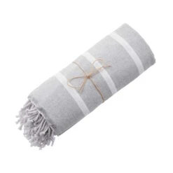 Strandtuch L 200 X B 180cm SURFSIDE In Hellgrau 13 Strandtuch L 200 X B 180cm SURFSIDE In Hellgrau -Möbel Store butlers strandtuch l 200 x b 180cm surfside in hellgrau 5