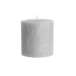 Stumpenkerze Höhe 10cm RUSTIC In Grau