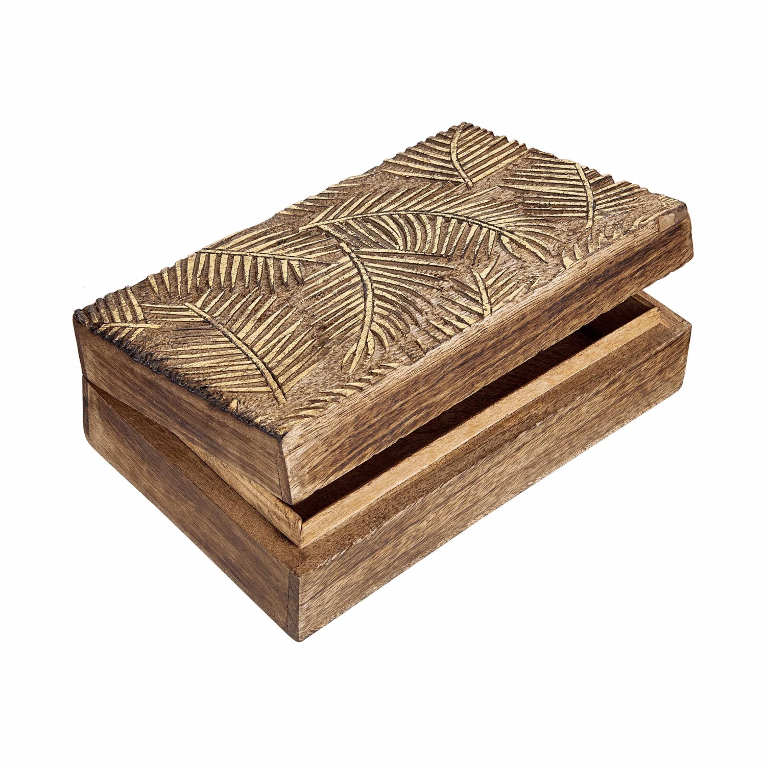 Truhe Mit Schnitzerei Rechteckig L 21 X B 13cm TREASURE In Hellbraun-Gold 4 Truhe Mit Schnitzerei Rechteckig L 21 X B 13cm TREASURE In Hellbraun-Gold – Bild 2