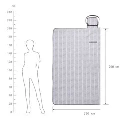 XXL-Picknickdecke Streifen L 200 X B 200cm GET TOGETHER In Hellgrau-Anthrazit 8 XXL-Picknickdecke Streifen L 200 X B 200cm GET TOGETHER In Hellgrau-Anthrazit -Möbel Store butlers xxl picknickdecke streifen l 200 x b 200cm get together in hellgrau anthrazit 2