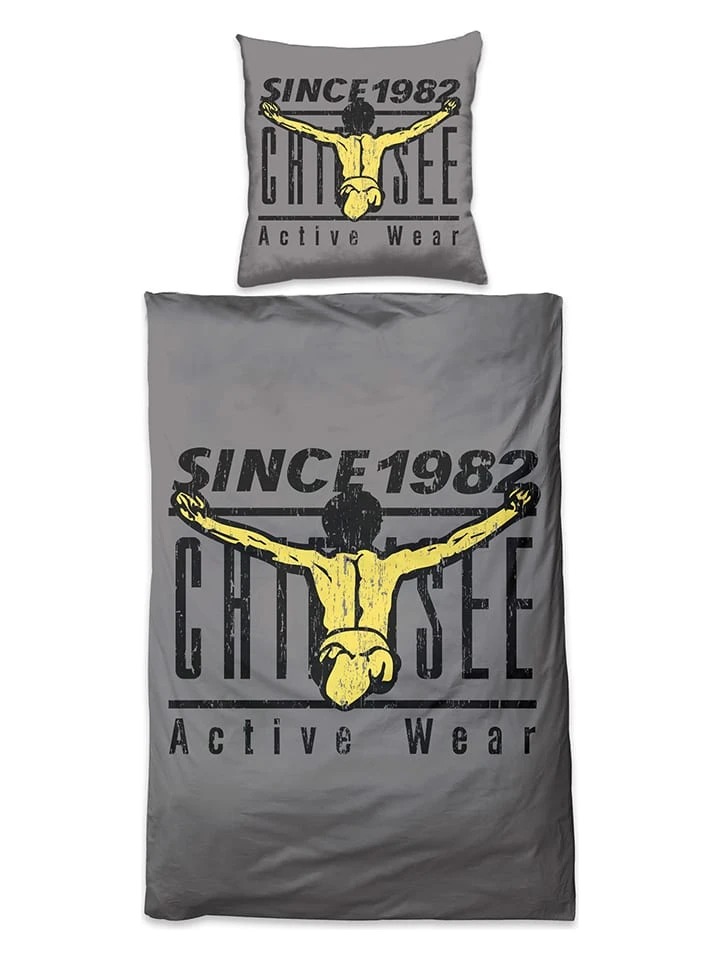 Chiemsee Renforcé-Bettwäsche-Set "Acapulco" In Grau/ Gelb 3 Chiemsee Renforcé-Bettwäsche-Set "Acapulco" In Grau/ Gelb