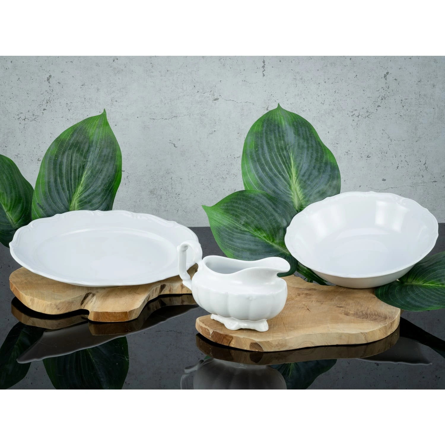 CreaTable Maria Theresia Servierset 3 Teilig In Weiß 4 CreaTable Maria Theresia Servierset 3 Teilig In Weiß – Bild 2