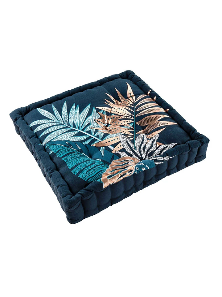 Sitzkissen "Terre Indigo" In Dunkelblau 3 Sitzkissen "Terre Indigo" In Dunkelblau