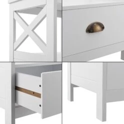 Beistelltisch Larsmo In Weiß (H)54cm (B)40cm (T)35cm 15 Beistelltisch Larsmo In Weiß (H)54cm (B)40cm (T)35cm -Möbel Store en casa beistelltisch larsmo in weiss h 54cm b 40cm t 35cm 6