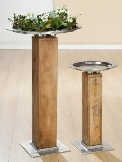 Schalenständer "Rotondo" In Natur/ Silber - H. 102 Cm 5 Schalenständer "Rotondo" In Natur/ Silber - H. 102 Cm -Möbel Store gilde schalenstander rotondo in natur silber h 102 cm 1