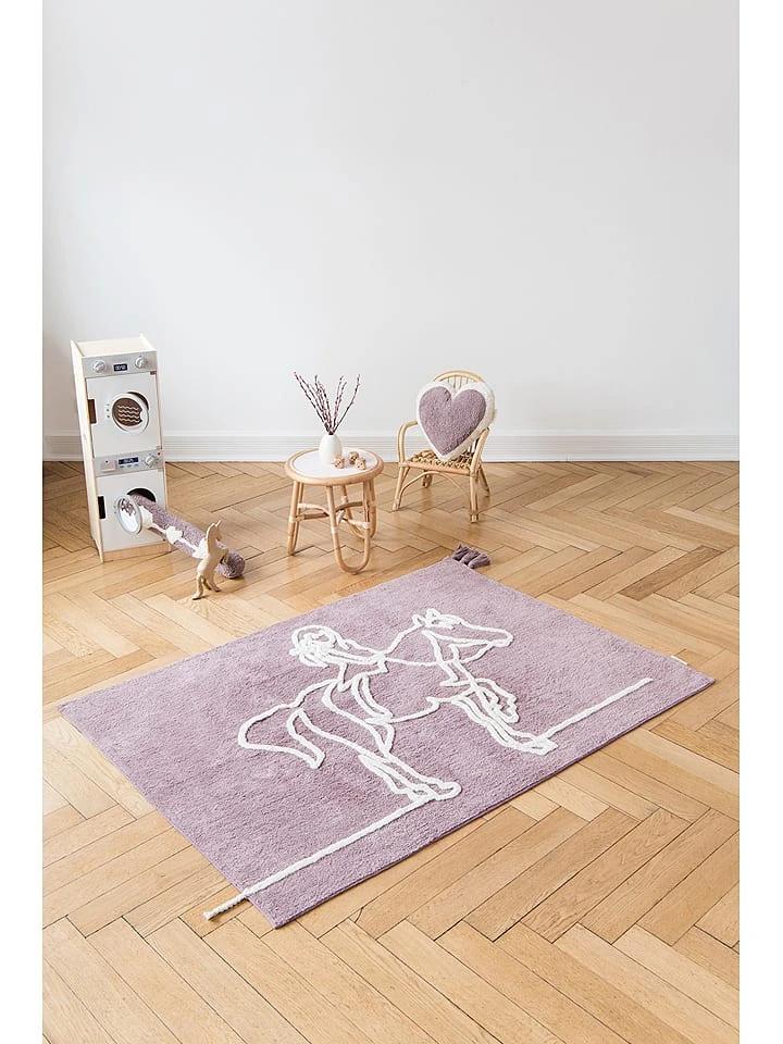 Teppich "Mädchen Auf Pferd" In Rosa - (L)170 X (B)120 Cm 4 Teppich "Mädchen Auf Pferd" In Rosa - (L)170 X (B)120 Cm – Bild 2